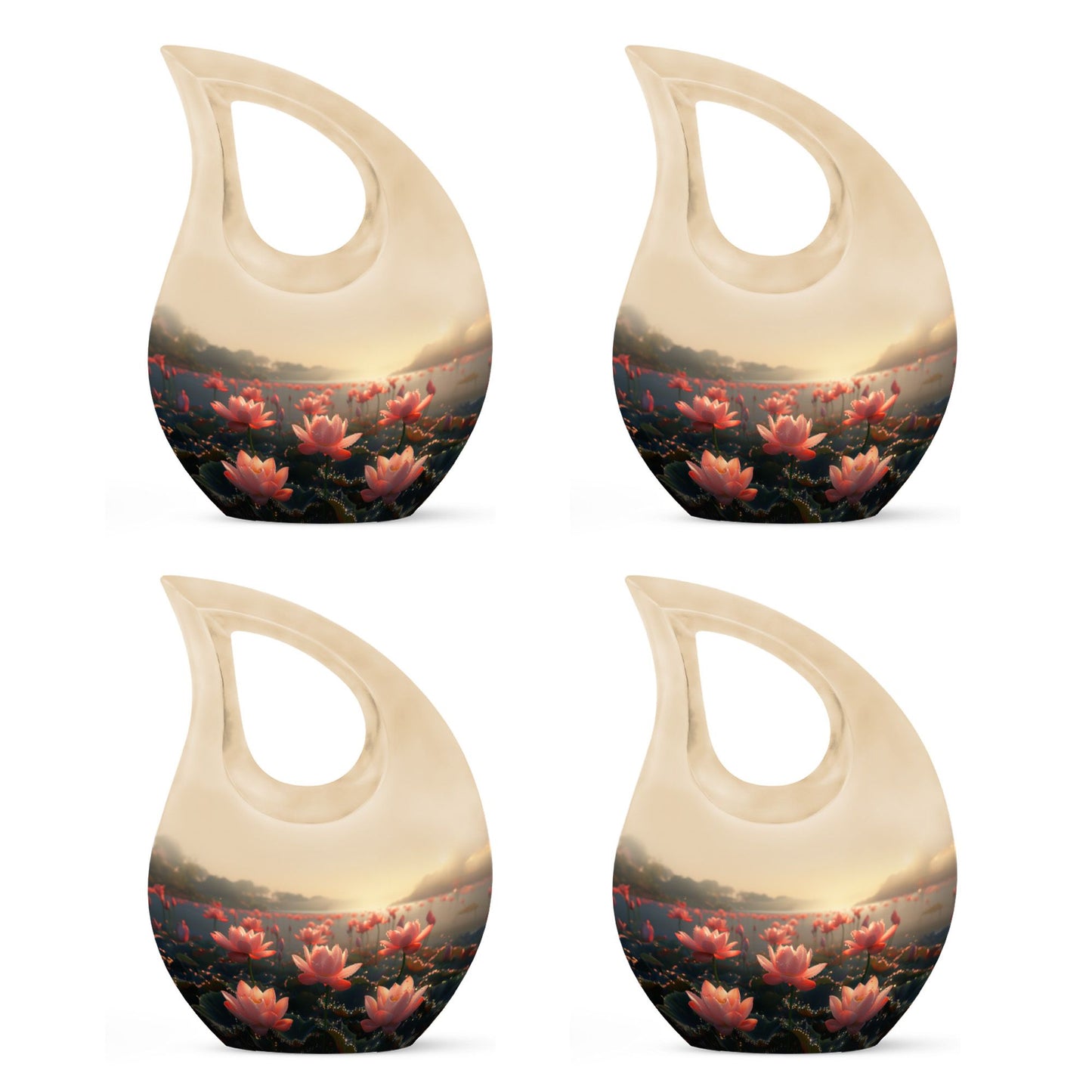 Lotus Theme 3 Inch Keepsake Pack of 4