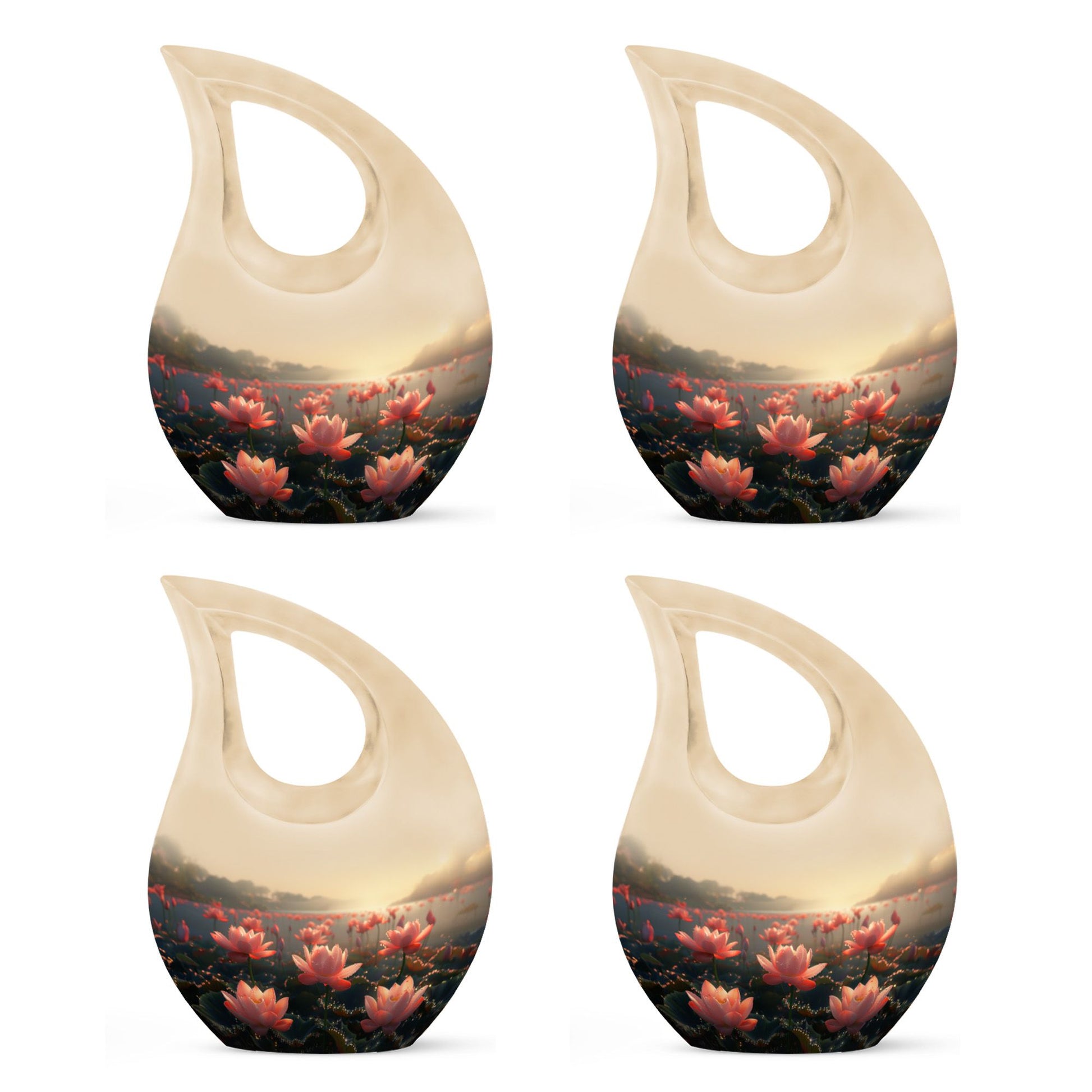 Lotus Theme 3 Inch Keepsake Pack of 4