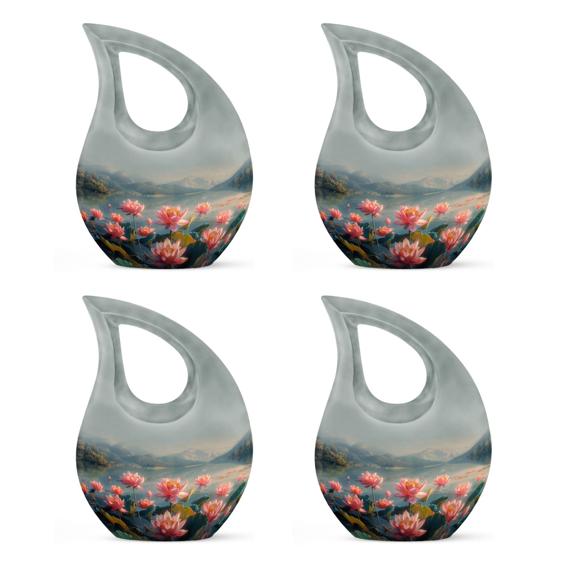 Lotus Theme 3 Inch Keepsake Pack of 4