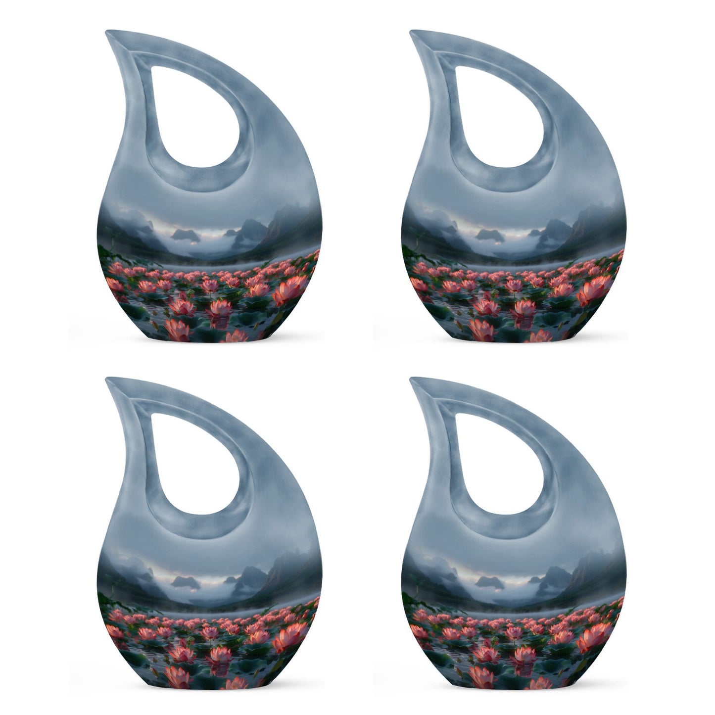 Lotus Theme 3 Inch Keepsake Pack of 4