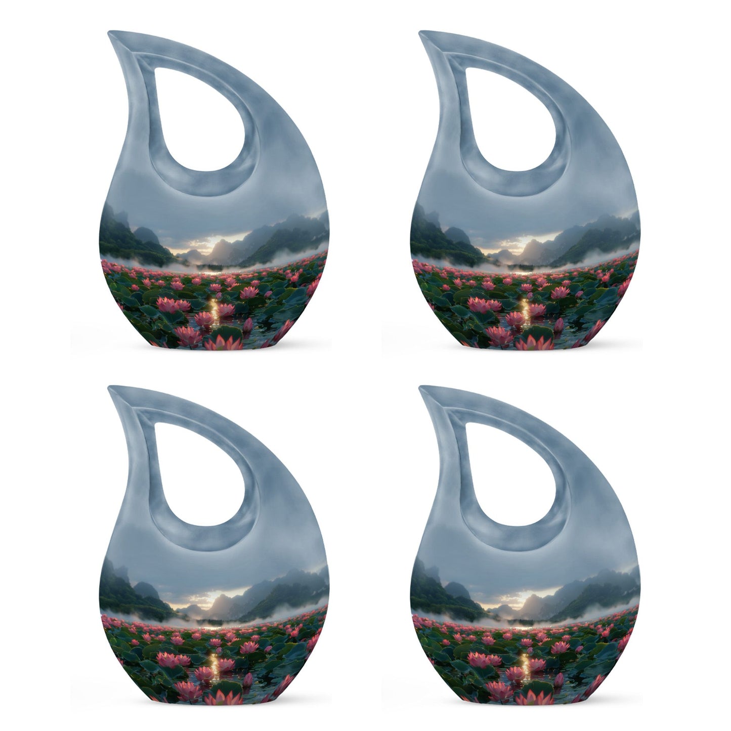 Lotus Theme 3 Inch Keepsake Pack of 4