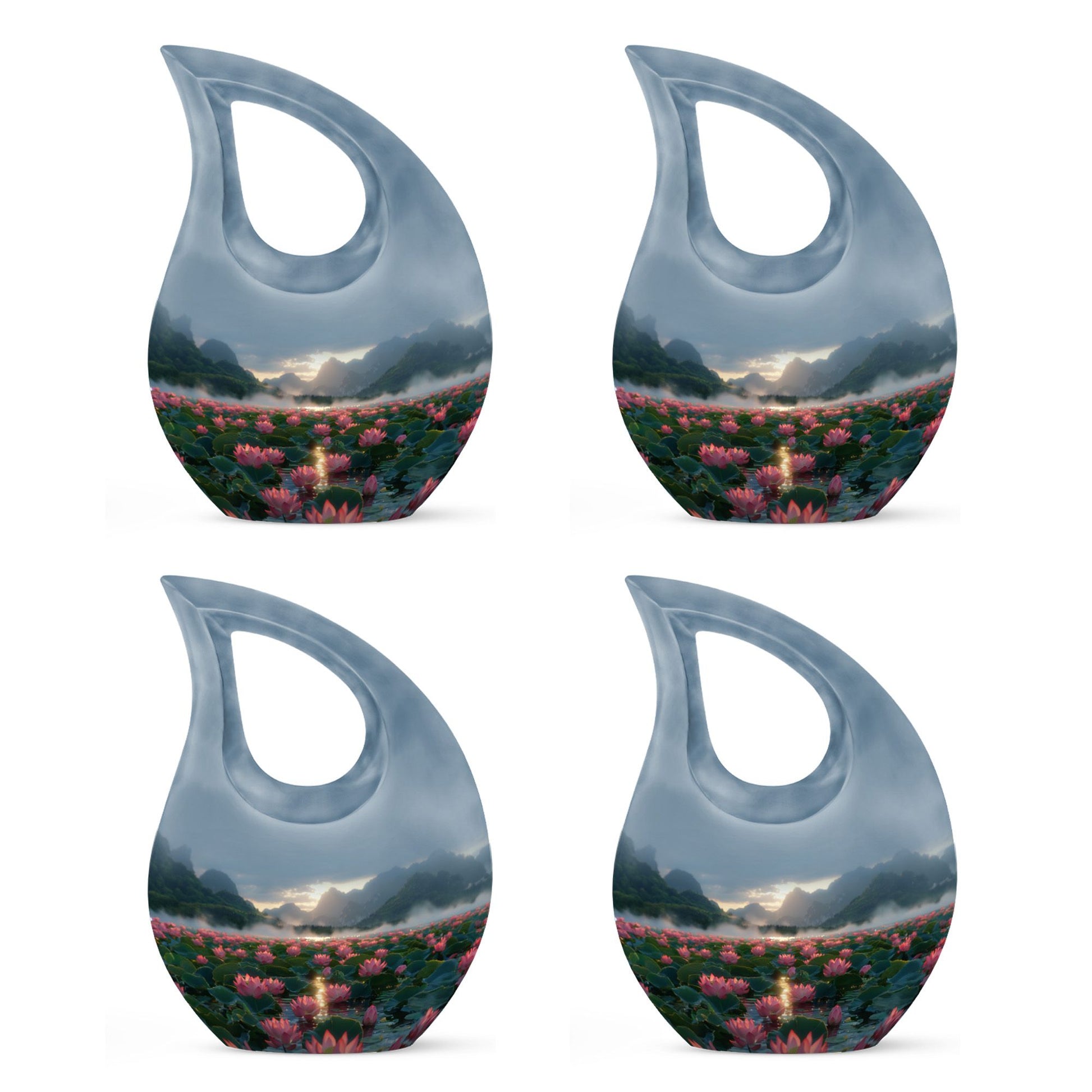 Lotus Theme 3 Inch Keepsake Pack of 4