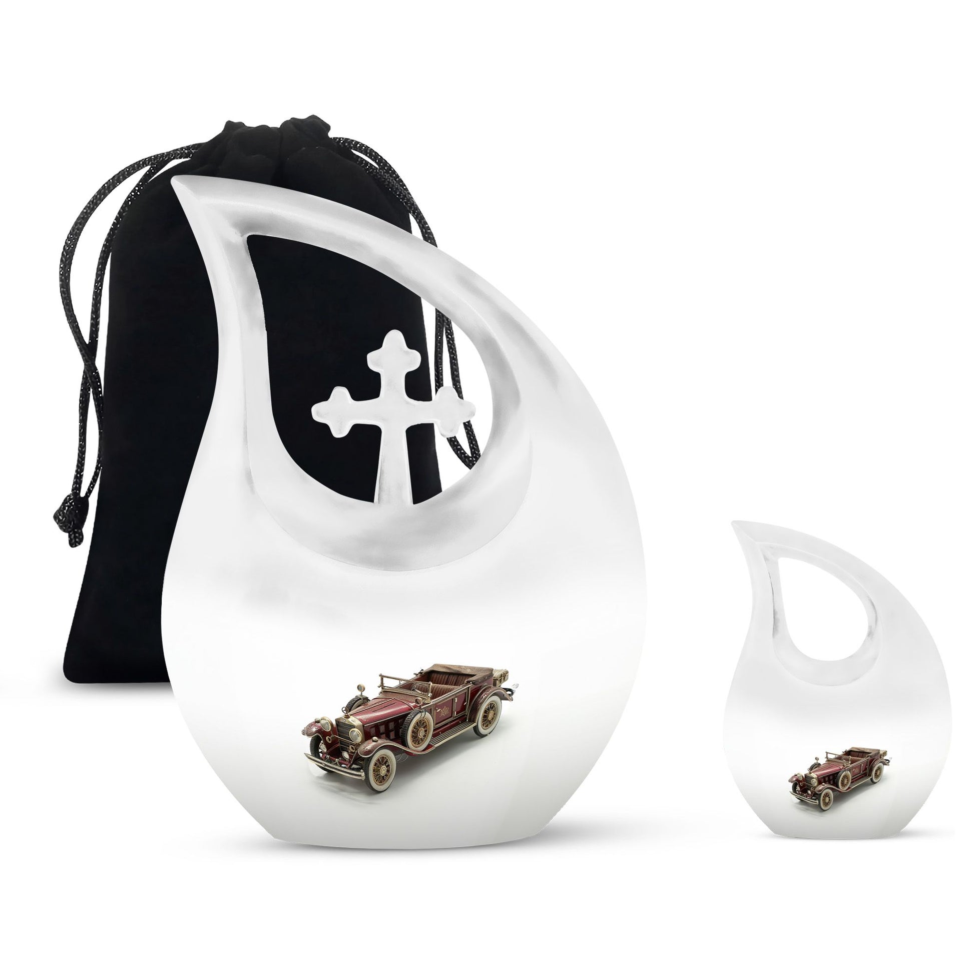 Car Theme Large Urn With 1 Keepsake Urn