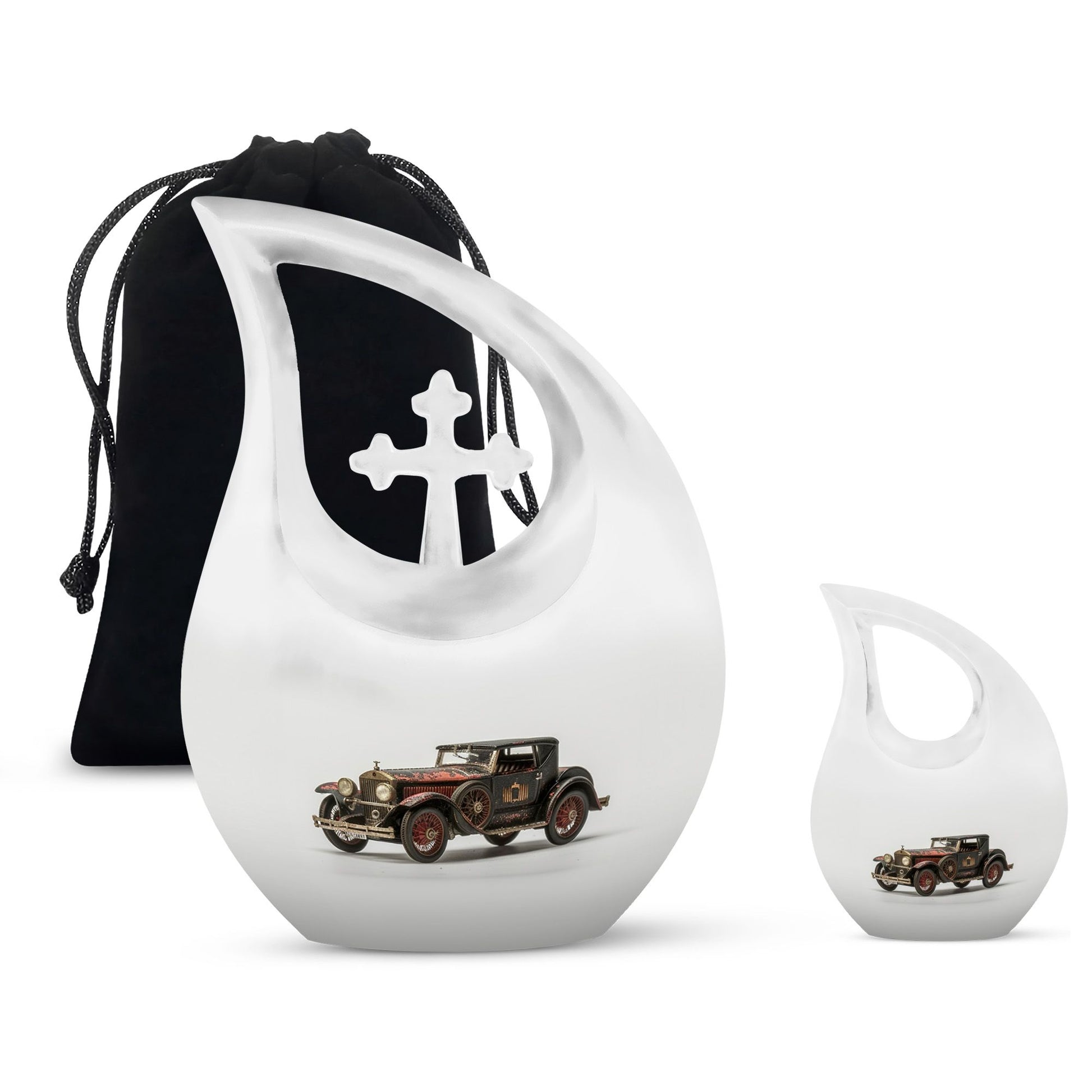 Car Theme Large Urn With 1 Keepsake Urn