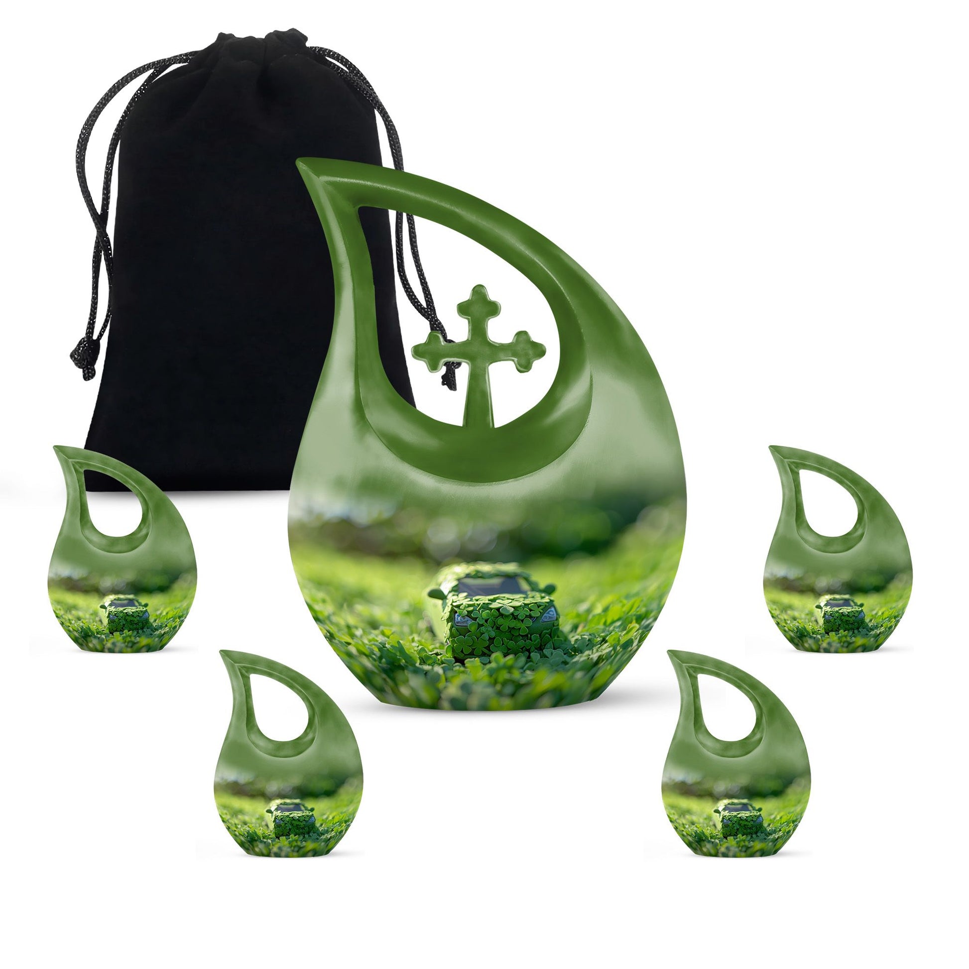 Car Theme Large Urn With 4 Keepsake Urn