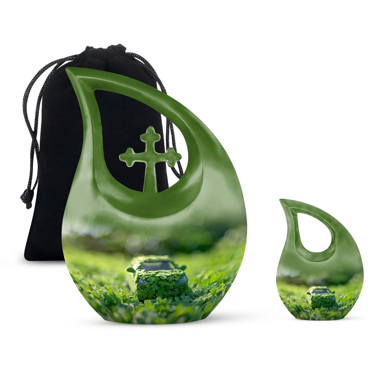 Car Theme Large Urn With 1 Keepsake Urn