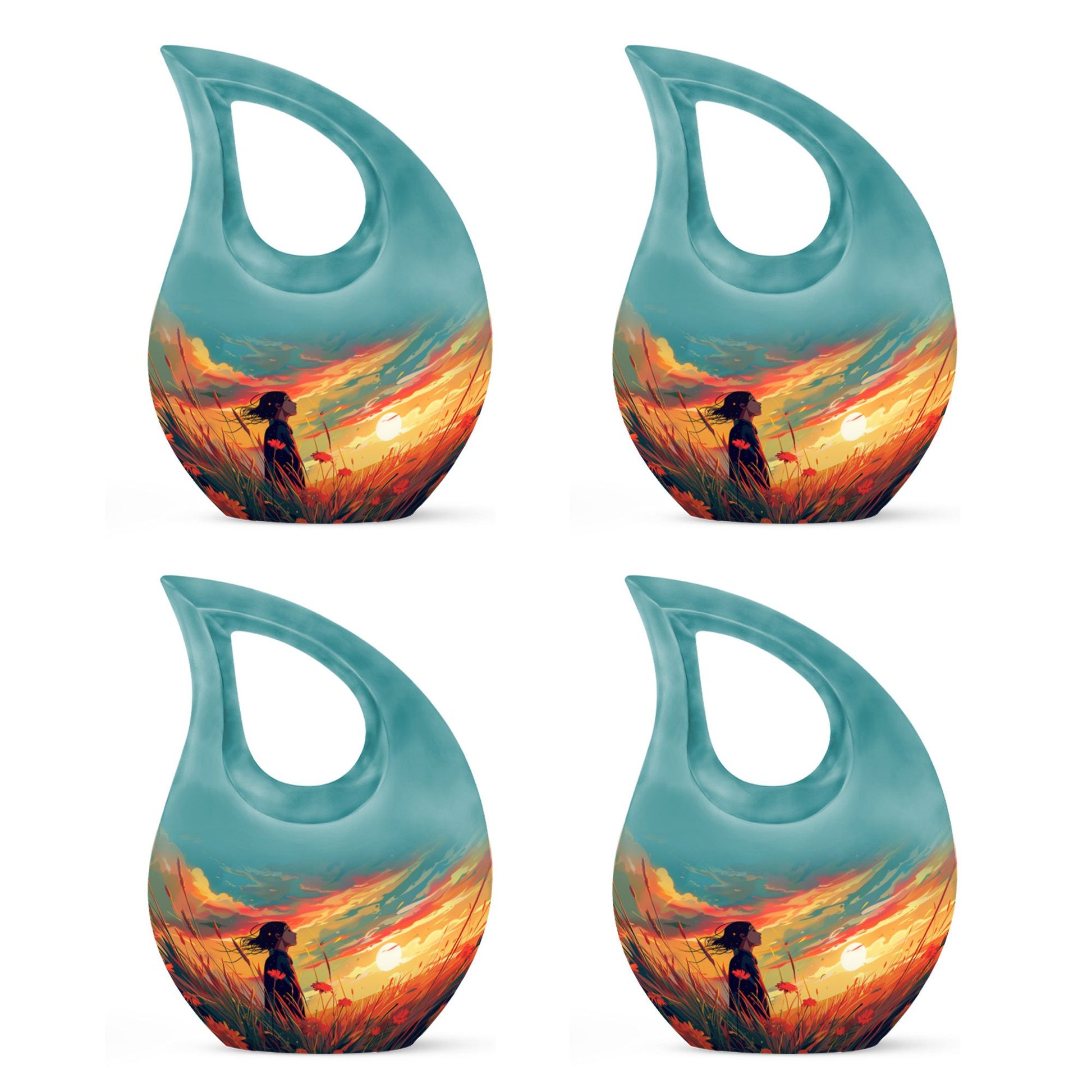 Flower Theme 3 Inch Keepsake Pack of 4