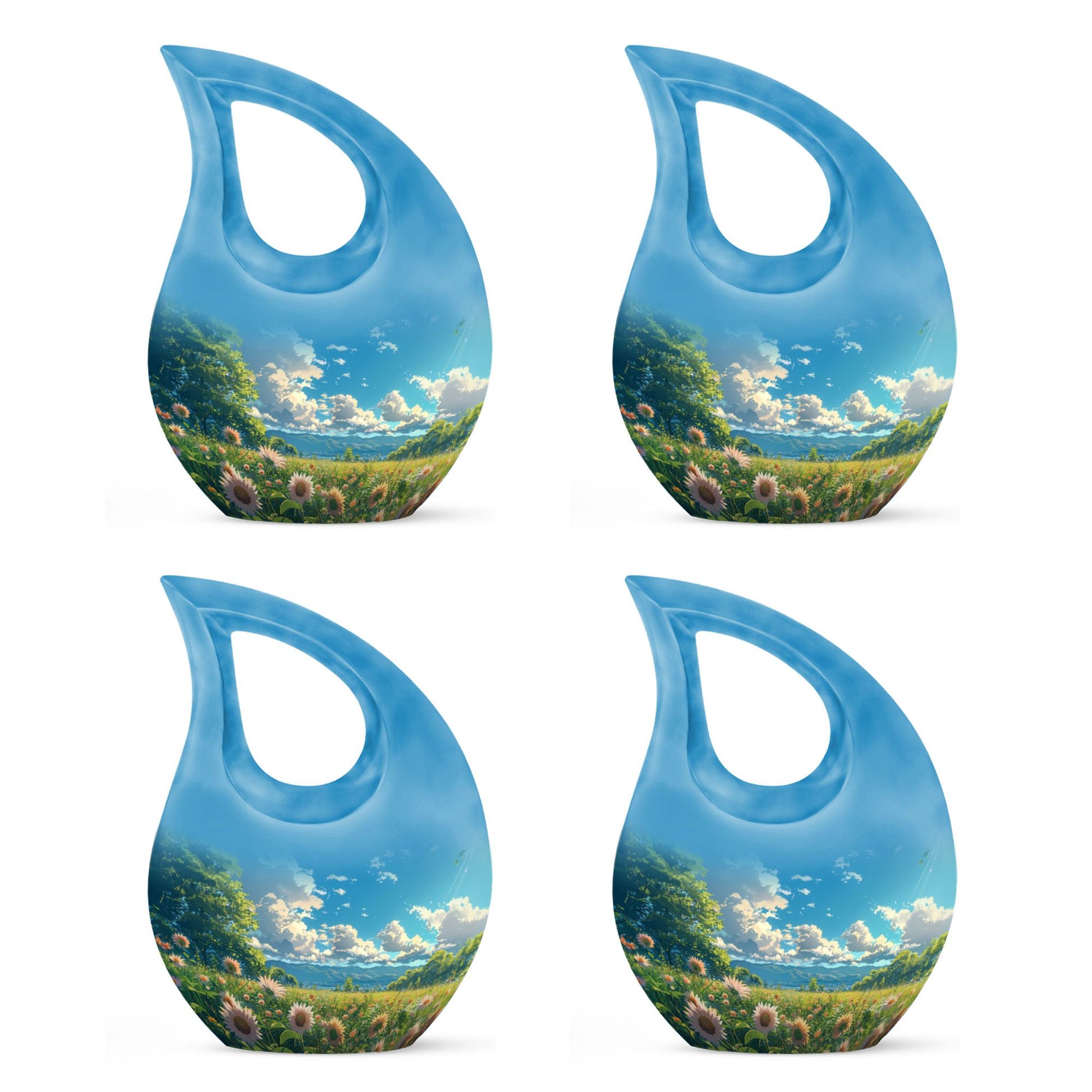 Flower Theme 3 Inch Keepsake Pack of 4