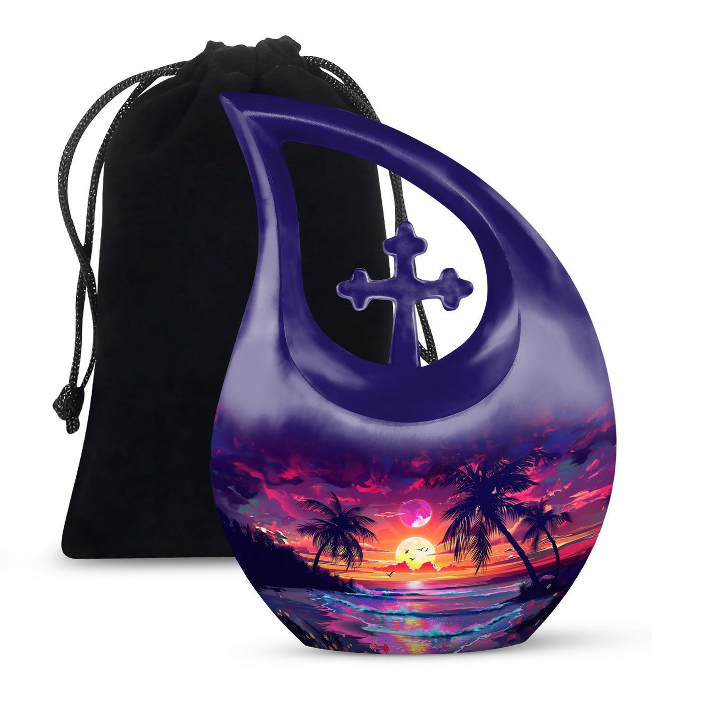 Sunset Theme Large Urn 10 Inch