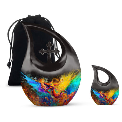 Dragon Theme Large Urn With 1 Keepsake Urn