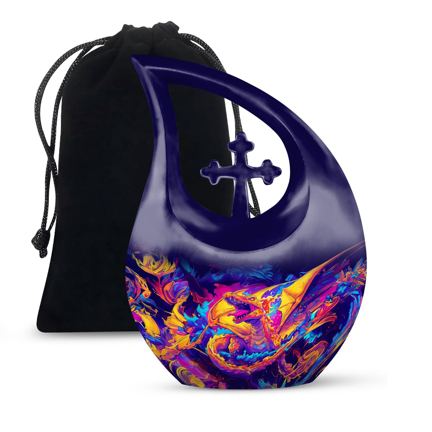 Dragon Theme Large Urn 10 Inch
