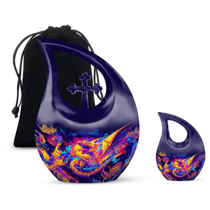 Dragon Theme Large Urn With 1 Keepsake Urn