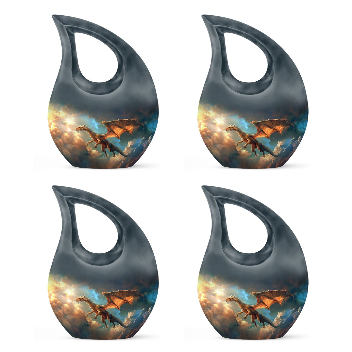 Dragon Theme 3 Inch Keepsake Pack of 4