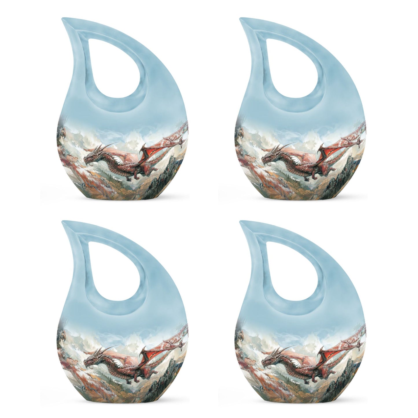 Dragon Theme 3 Inch Keepsake Pack of 4