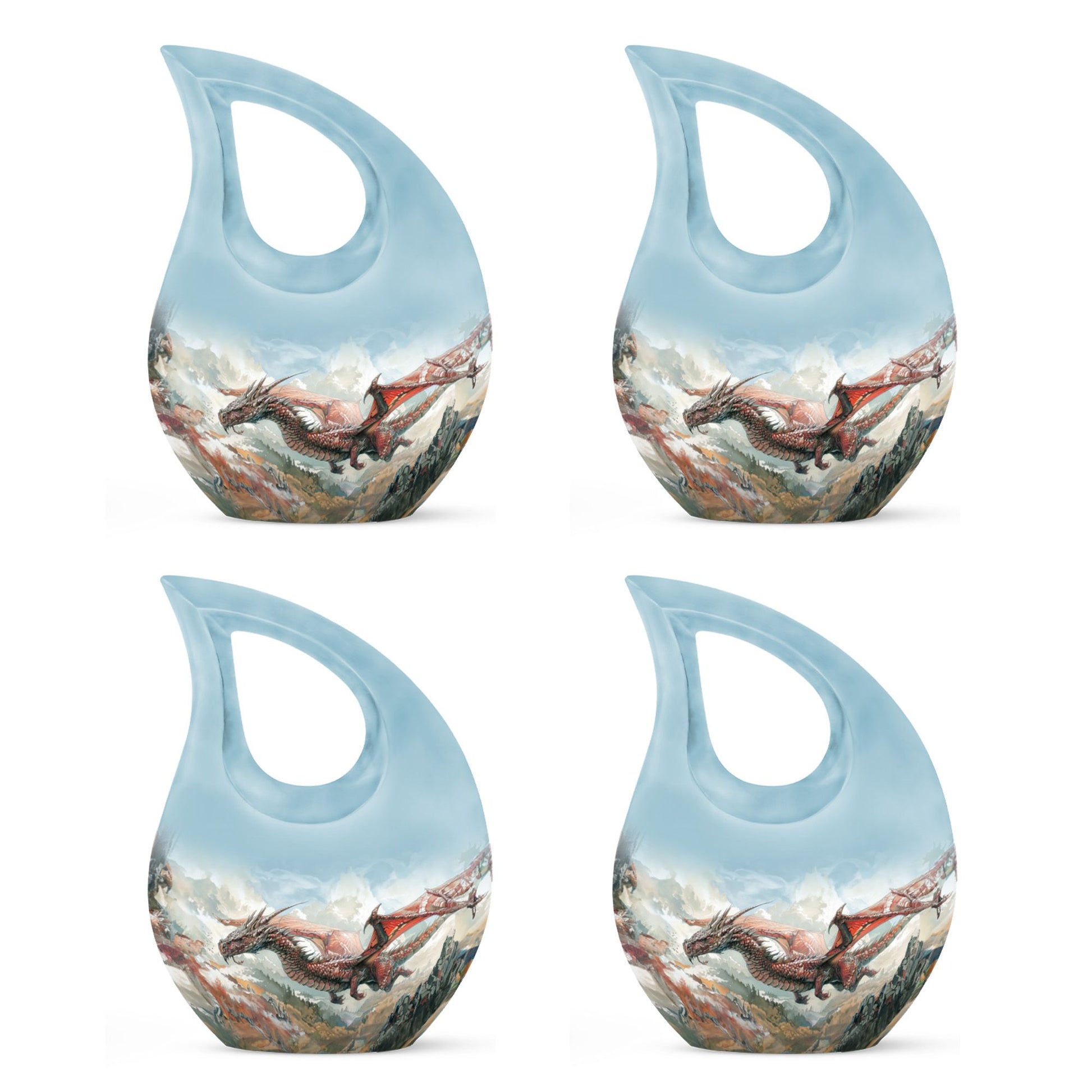 Dragon Theme 3 Inch Keepsake Pack of 4