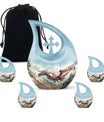 Dragon Theme Large Urn With 4 Keepsake Urn