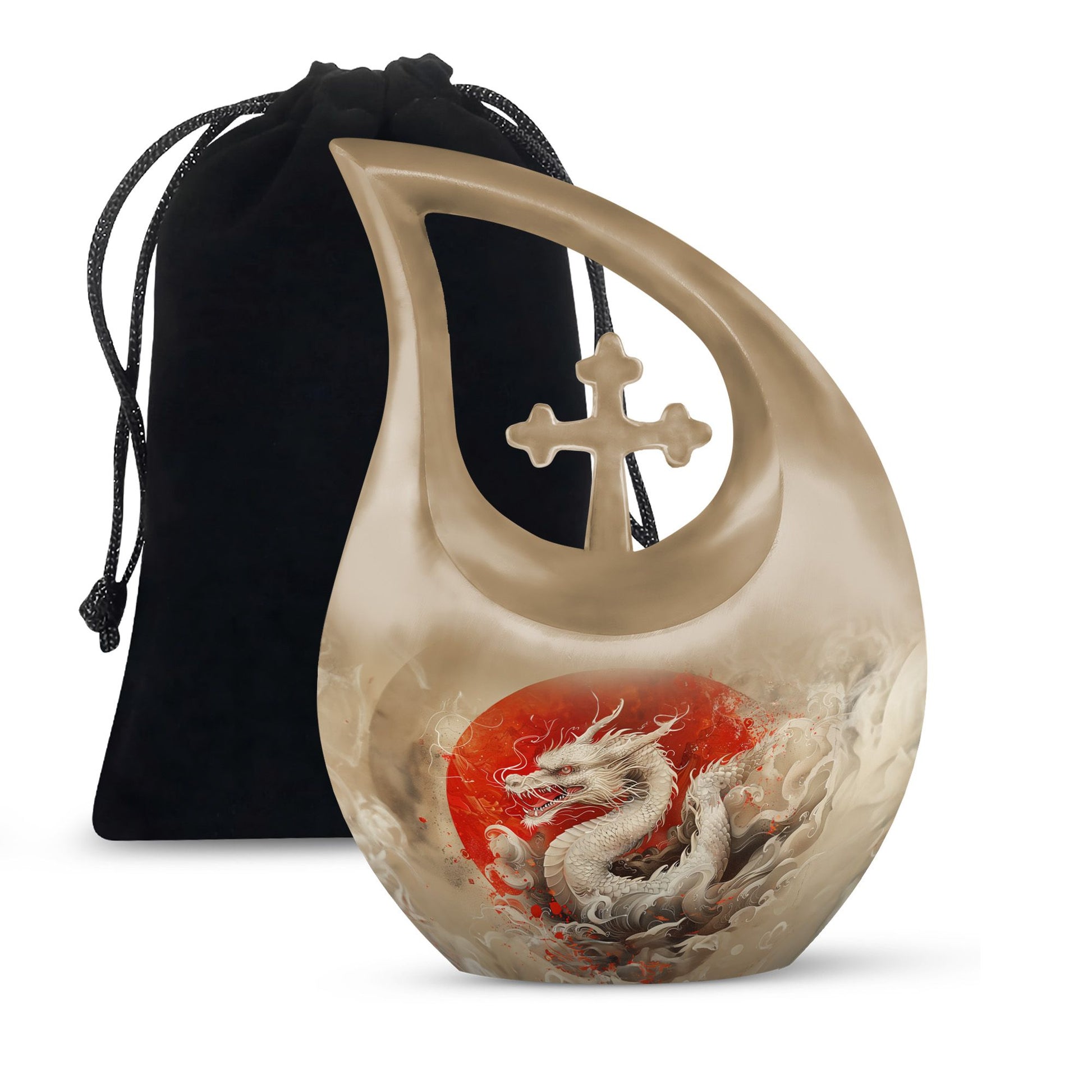 Dragon Theme Large Urn 10 Inch