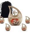 Dragon Theme Large Urn With 4 Keepsake Urn