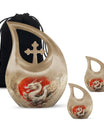 Dragon Theme Large Urn With 2 Keepsake Urn