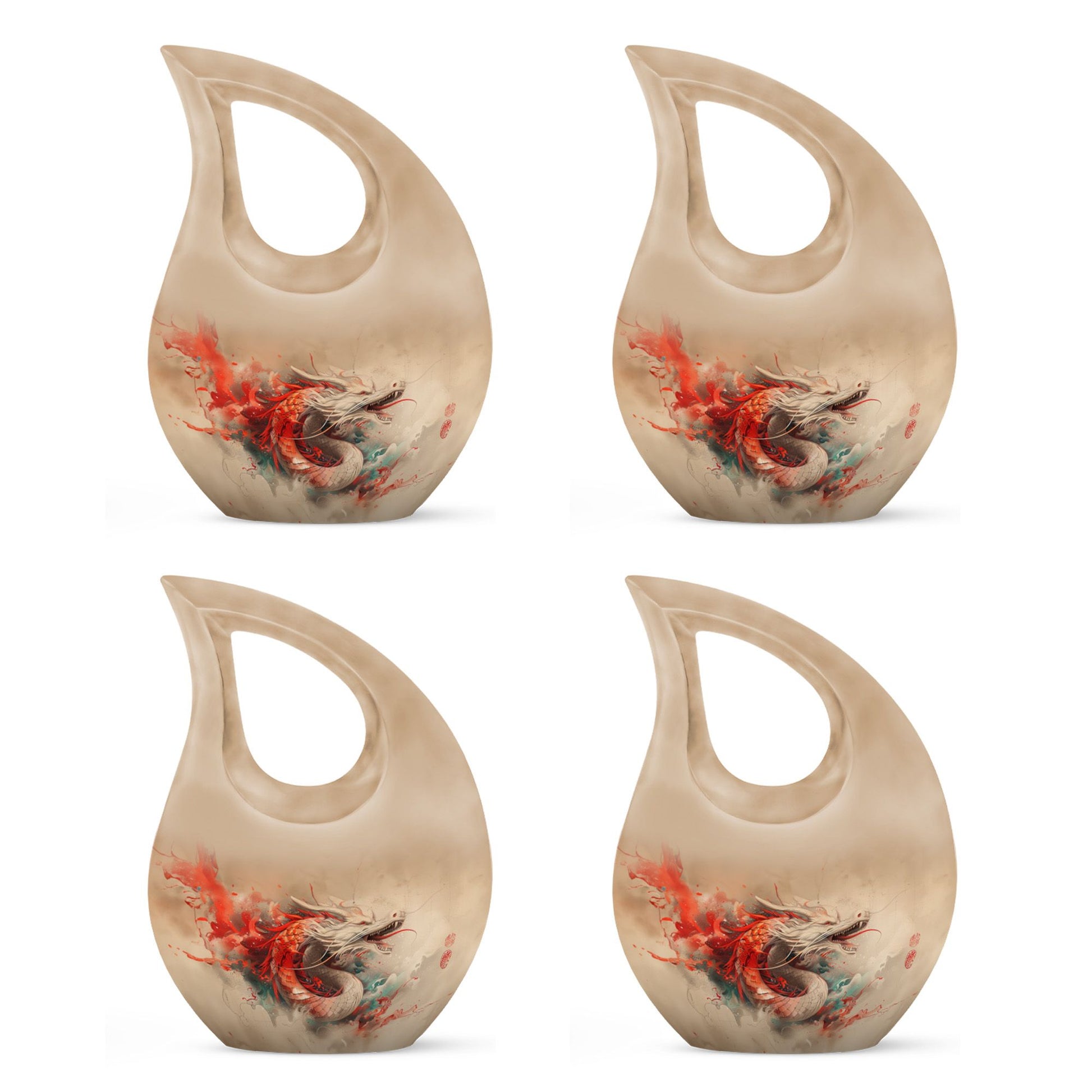 Dragon Theme 3 Inch Keepsake Pack of 4