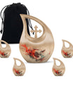 Dragon Theme Large Urn With 4 Keepsake Urn
