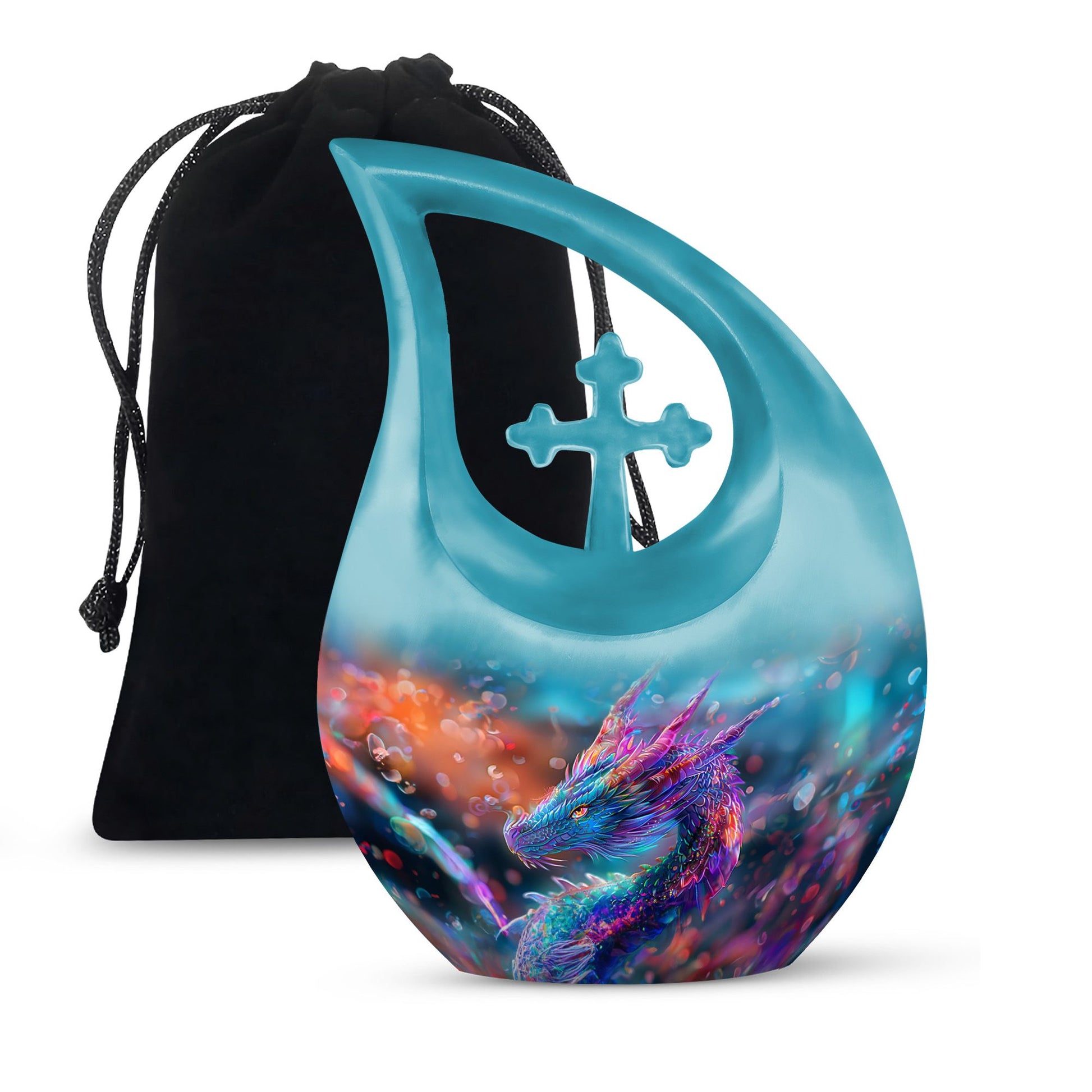 Dragon Theme Large Urn 10 Inch