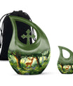Deer Theme Large Urn With 1 Keepsake Urn