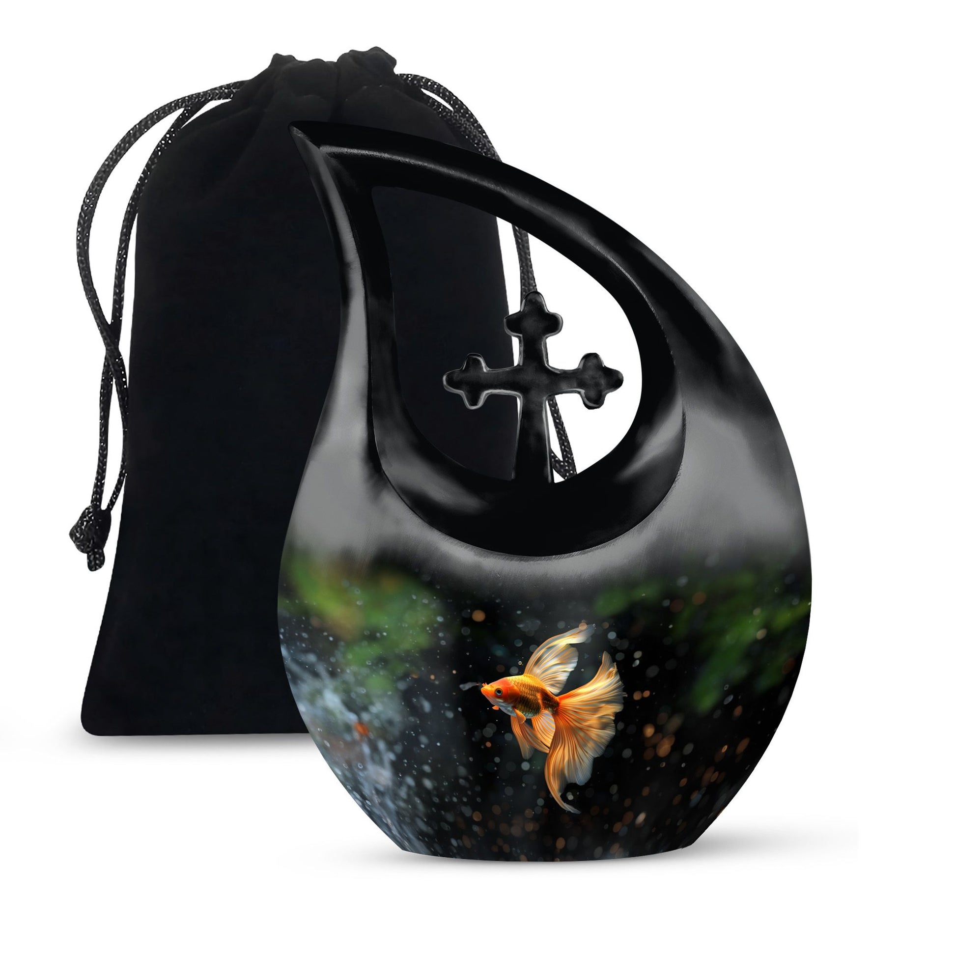 Fish Theme Large Urn 10 Inch