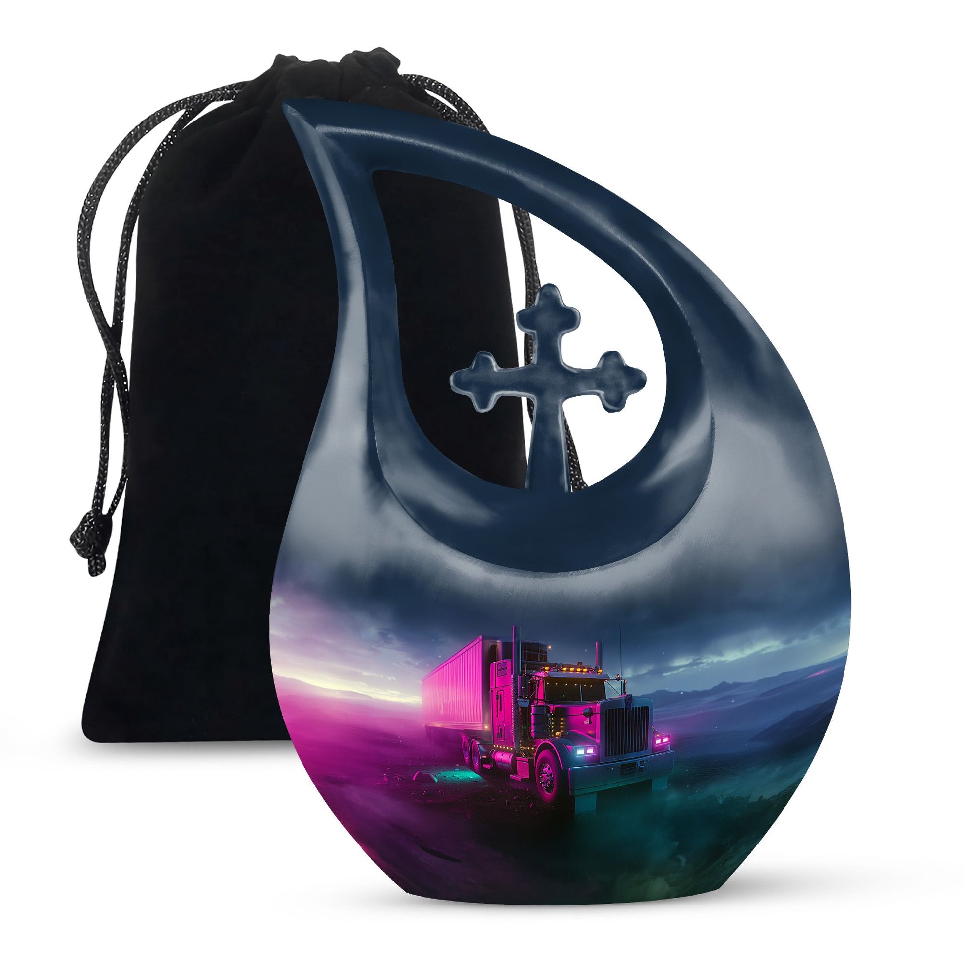 Neon Truck Urn for Ashes – Trucker Memorial Keepsakes For Ashes