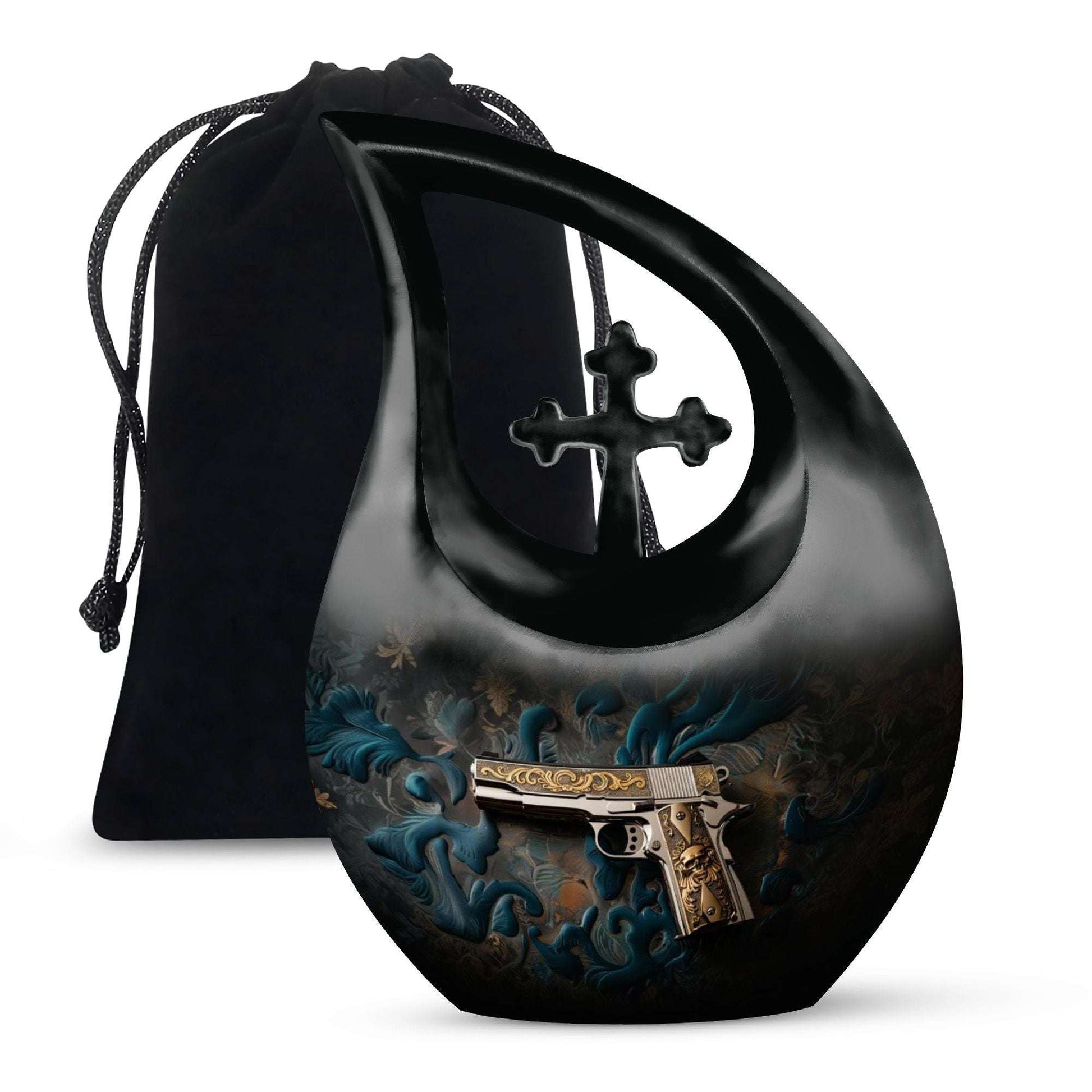 Pistol Cremation Urn for Adult Ashes - Gun Cremation Ashes Keepsakes