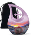 Cactus Sunset Memorial Urn – Desert Urn Keepsake For Human Ashes