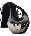 Butterfly Cremation Urn – Black & White Burial Urns For Ashes