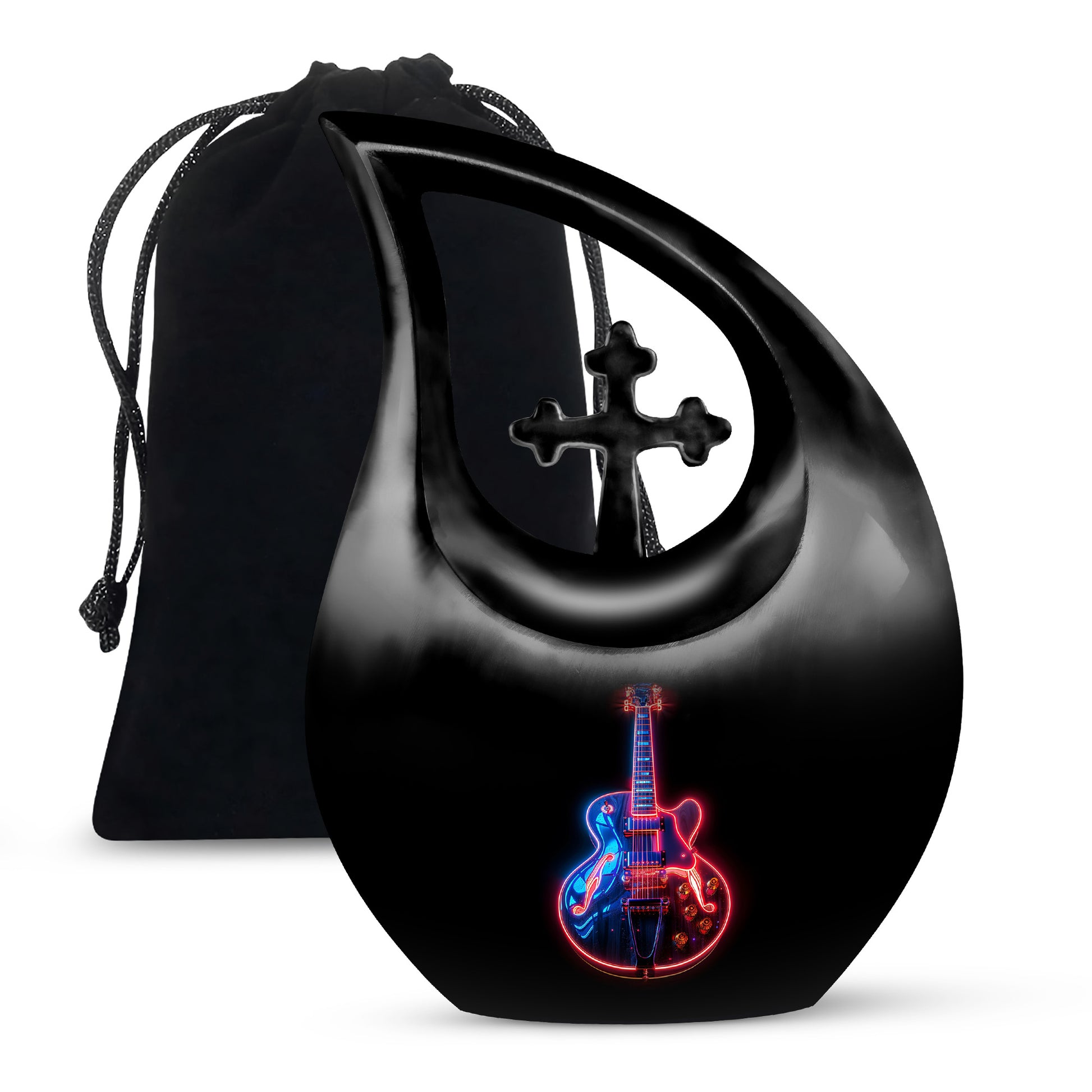 Guitar Cremation Urn for Cremation – Musician Tribute Urns For Human Ashes Adult