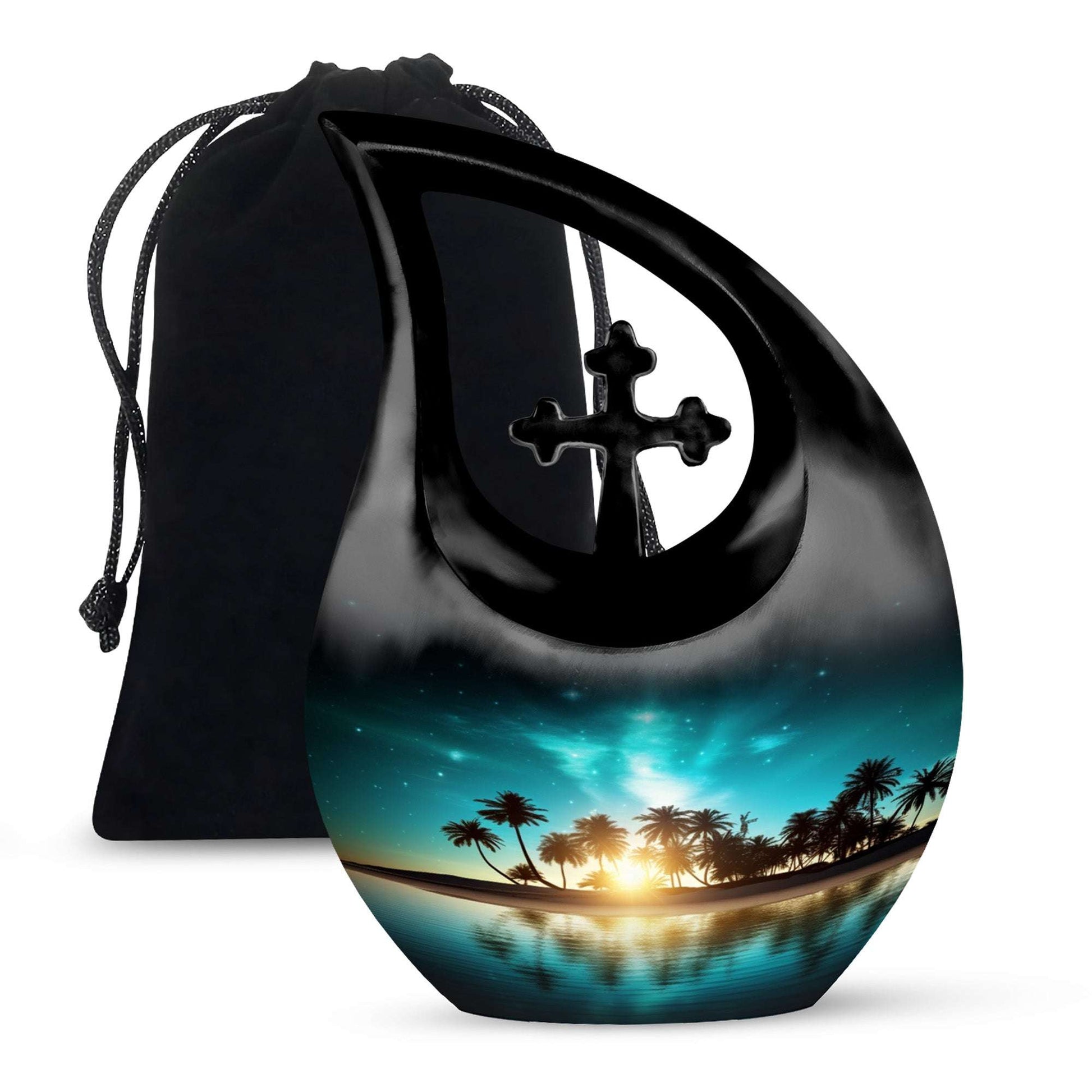 Tropical Sunset Cremation Urn for Adult Ashes - Burial Urns For Humans