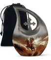 Native American Warrior Cremation Urn – Horse Funeral Urn Ashes For Men