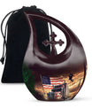 Trucker Ashes Keepsake For Men – Patriotic Ash Urns For Human Male