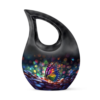 Personalized Blue Butterfly Cremation Urns for Ashes - Enchanting 10-inch - Yatskia