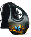 Majestic Blue Butterfly Ashes Urn - Funeral Urn For Cremation