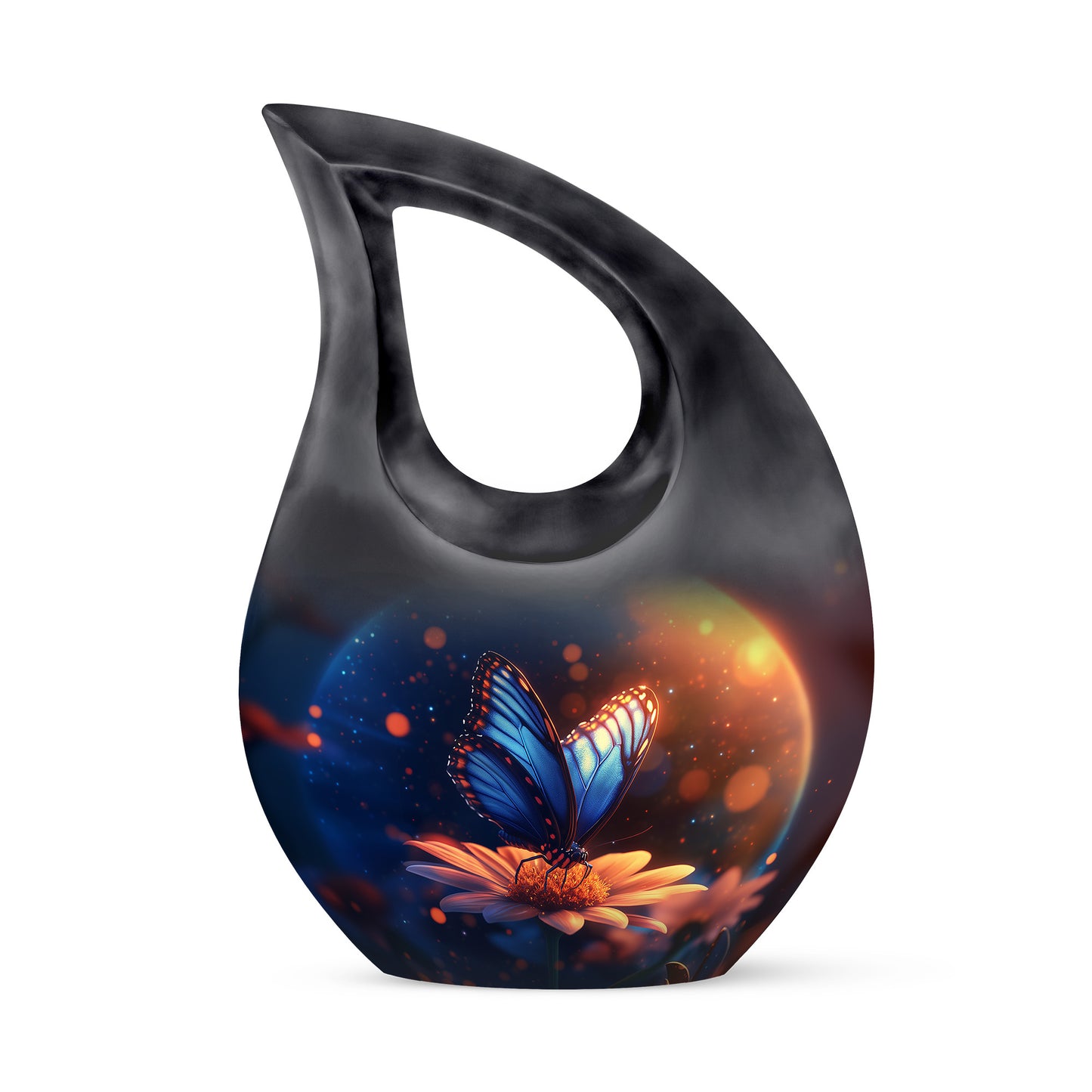 Personalized Butterfly Cremation Urns - Soothing Blue 10-inch, 200 cu in - Yatskia