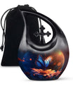 Bule Butterfly Urn For Mom - Sun Flower Cremation Urn For Ashes