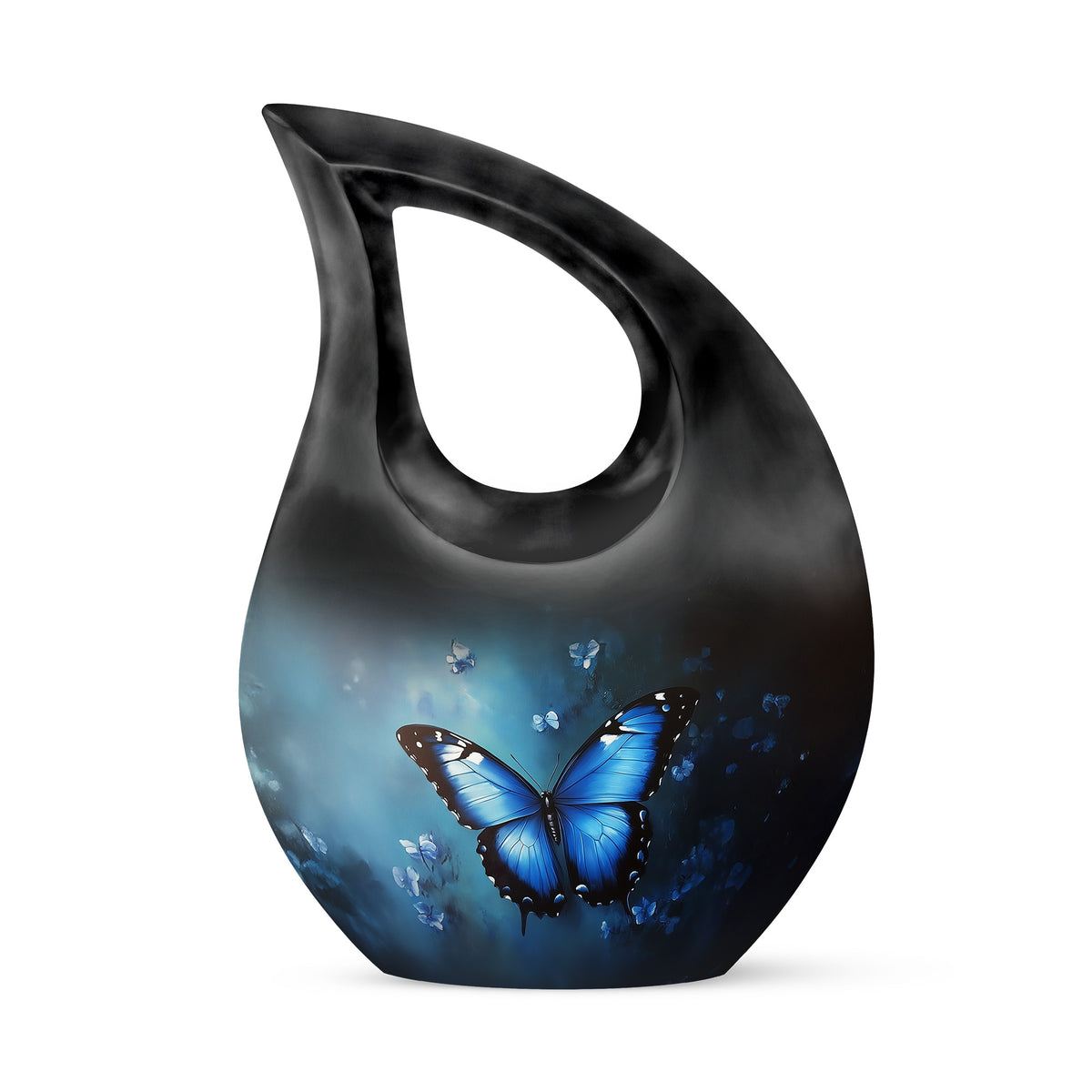 Personalized Elegant Butterfly Cremation Urns - Blue - Yatskia