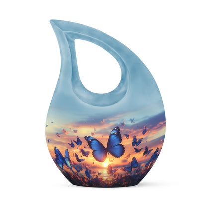 Sublime Butterfly Cremation Urns for Human Ashes - Blue - Yatskia