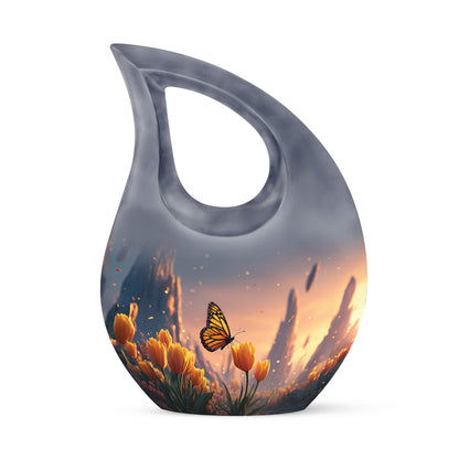 Personalized Butterfly Cremation Urns - Wondrous Red 10-inch, 200 cu in - Yatskia