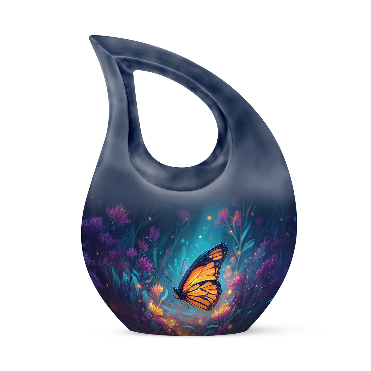 Dignified Blue Butterfly Cremation Urn for Ashes - Yatskia