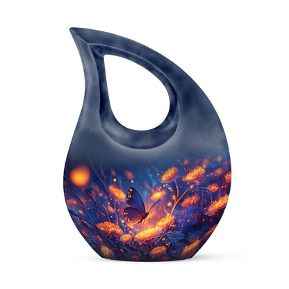 Blessed Butterfly Cremation Urns for Human Ashes - Blue 10-inch - Yatskia