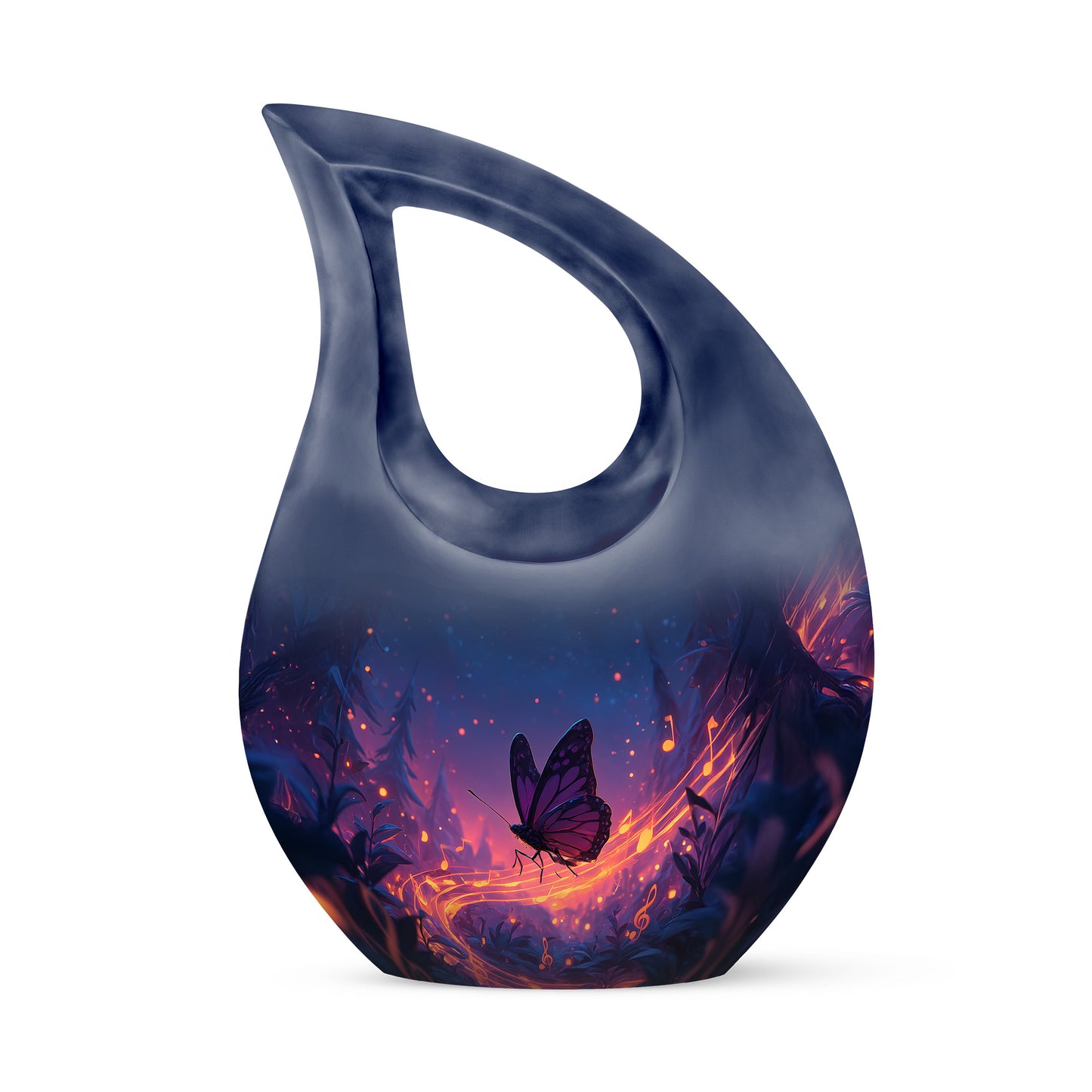 Harmonious Butterfly Cremation Urns for Human Ashes - Blue 10-inch - Yatskia