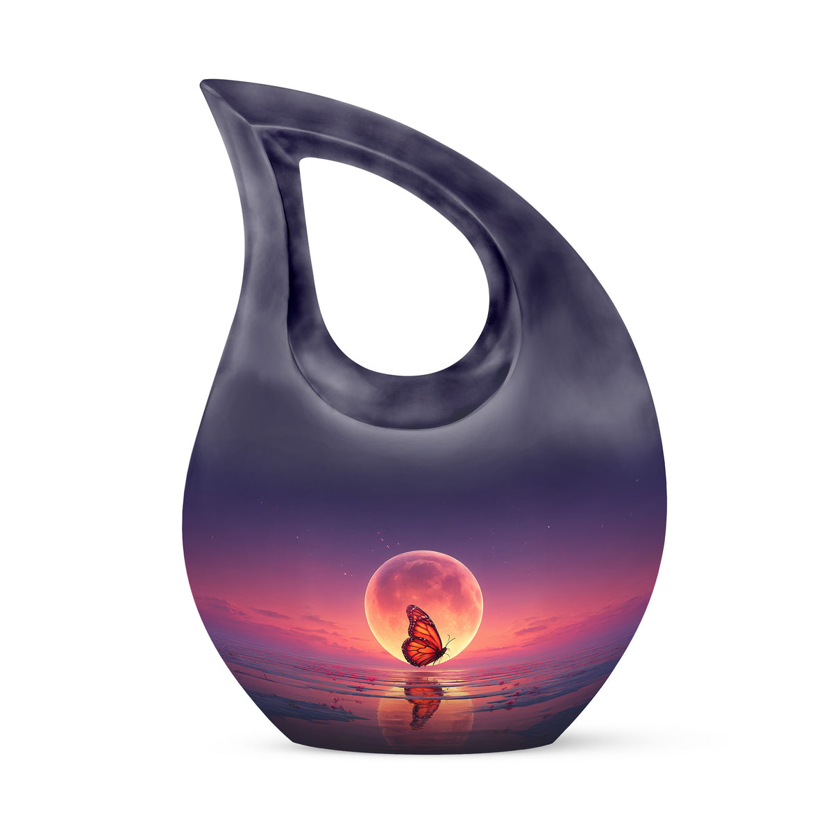 Personalized Blue Sovereign Butterfly Cremation Urns for Human Ashes - Yatskia