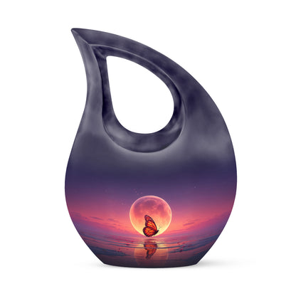 Personalized Blue Sovereign Butterfly Cremation Urns for Human Ashes - Yatskia