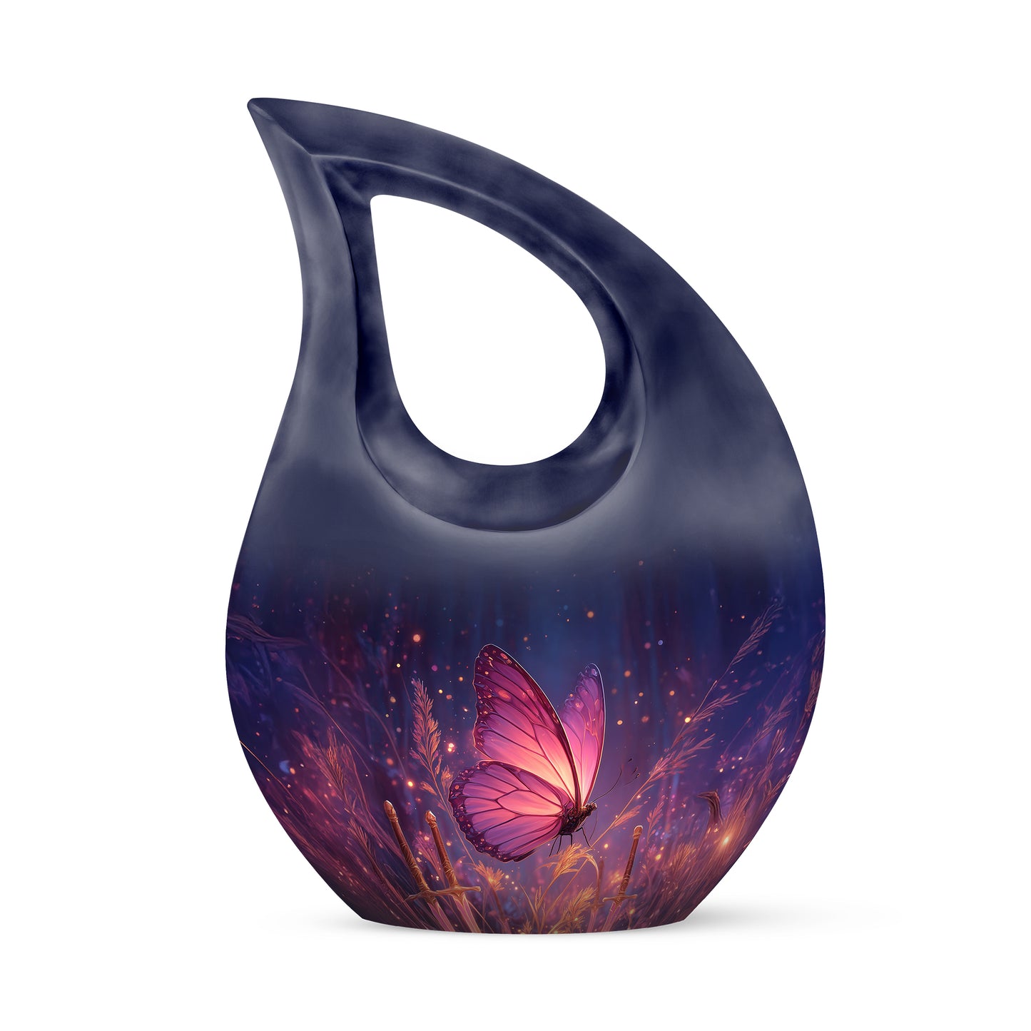 Blue Butterfly Cremation Urns - Enduring Celebration 10-inch, 200 cu in - Yatskia