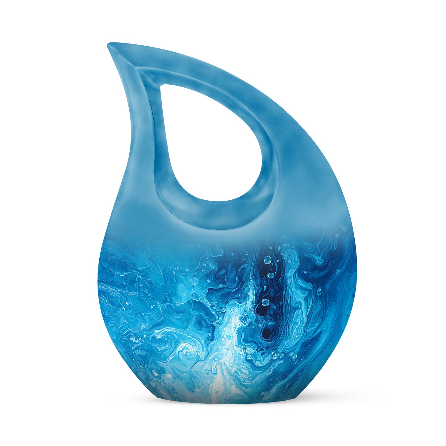 Sublime Blue Cremation Urns for Human Ashes - Blue 10-inch - Yatskia